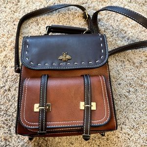 Mini leather backpack